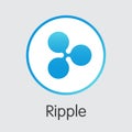 Ripple - Cryptocurrency Logo. Royalty Free Stock Photo