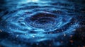 A ripple effect spreading outwards from a central point where particles have become entangled