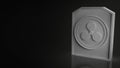 The ripple gravestone for business content 3d rendering