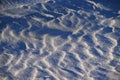 Ripple marks (wind ripples) on the sandy beach. Royalty Free Stock Photo