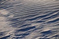 Ripple marks (wind ripples) on the sandy beach. Royalty Free Stock Photo