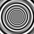 Ripple pattern with concentric circles. Grayscale circular geome Royalty Free Stock Photo