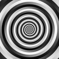 Ripple pattern with concentric circles. Grayscale circular geome Royalty Free Stock Photo