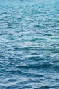 Ripple on the surface of the ocean water close-up. Blue sea background with waves. Royalty Free Stock Photo