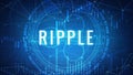 Ripple symbol on futuristic hud banner.