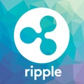 Ripple XRP blockchain cripto currency payments vector logo Royalty Free Stock Photo