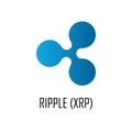 Ripple XRP cryptocurrency logo and symbol Royalty Free Stock Photo