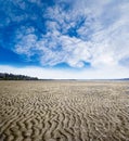 Rippled Beach Pattern During Low Tide at White Rock, British Col