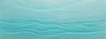 Rippled Beach Sand on Turquoise Background AI Generated