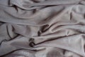 Rippled dull dusky pink polyester mesh fabric Royalty Free Stock Photo