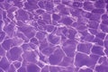 Rippled pattern of clean water in a purple swimming pool for background