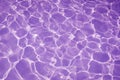 Rippled pattern of clean water in a purple swimming pool for background