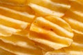 Rippled potato chips background Royalty Free Stock Photo