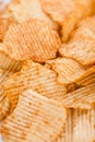 Rippled Potato Chips (background image) Royalty Free Stock Photo