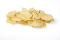 Potato Chips Isolated On White Royalty Free Stock Photo