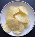 Rippled potato chips Royalty Free Stock Photo
