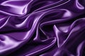 Rippled purple satin fabric