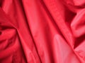 Rippled red polyester fabric texture background Royalty Free Stock Photo