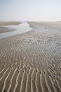 Rippled sand at the beach