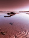 Rippled sand beach III Royalty Free Stock Photo