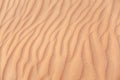 Rippled sand in desert. Royalty Free Stock Photo