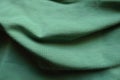 Rippled simple juniper green cotton fabric Royalty Free Stock Photo