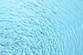 Rippled surface of clear water on light blue background, closeup Royalty Free Stock Photo