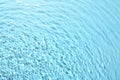 Rippled surface of clear water on light blue background, closeup Royalty Free Stock Photo