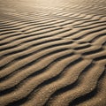 Ripples in fine sand create a Royalty Free Stock Photo