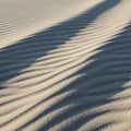 Ripples of fine sand create a Royalty Free Stock Photo