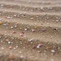 Ripples of fine sand create a Royalty Free Stock Photo