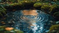 ripples forming shallow pool water