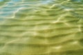 Ripples and glare on the sea water and waves on the sand underwater Royalty Free Stock Photo