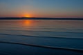 Ripples On The Illinois River At Sunset