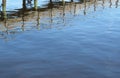 Ripples on light blue water surface Royalty Free Stock Photo