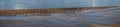 Ripples in the sand exposed as the tide from the River Severn goes out at Clevedon, Somerset