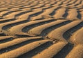 Ripples in the sand, shaped by wind or water, create a mesmerizing Royalty Free Stock Photo