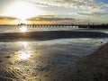 Ripples in the sand at sunset Royalty Free Stock Photo