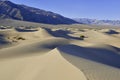 Ripples and Shadows in Sand Dunes, Death Valley, National Park Royalty Free Stock Photo