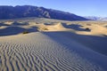 Ripples and Shadows in Sand Dunes, Death Valley, National Park Royalty Free Stock Photo