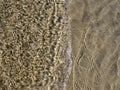 Ripples on the surface of the water on the beach Royalty Free Stock Photo