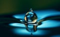 Ripples of Tranquility: Water Drop Abstract, Generative AI Royalty Free Stock Photo