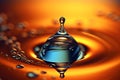 Ripples of Tranquility: Water Drop Abstract, Generative AI Royalty Free Stock Photo