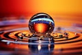 Ripples of Tranquility: Water Drop Abstract, Generative AI Royalty Free Stock Photo
