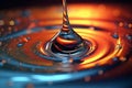 Ripples of Tranquility: Water Drop Abstract, Generative AI Royalty Free Stock Photo