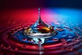 Ripples of Tranquility: Water Drop Abstract, Generative AI Royalty Free Stock Photo
