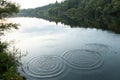 Ripples in the Water Surface of a Reservoir Royalty Free Stock Photo