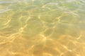 Ripples of water waves reflecting texture on a sandy beach bottom Royalty Free Stock Photo