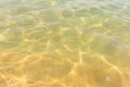 Ripples of water waves reflecting texture on a sandy beach bottom Royalty Free Stock Photo