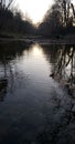 Rippling Water Reflecting Beautiful Sunset